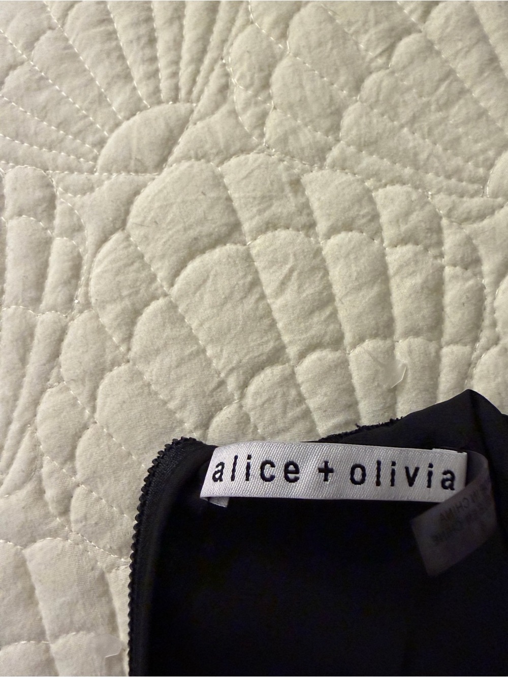 Alice + Olivia Black Floral High-Neck Midi Dress with Belt - Picture 7 of 7